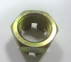 Mild Steel Slotted Heavy Hex Nuts Hex Castle Nut Zinc Plate Surface High Performance