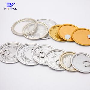 Smooth Surface Aluminum Easy Open Lid 307 401 Size For Tin Can Packaging