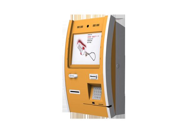 Quality Wireless Touchscreen Wall Mount Kiosk With Thermal Printer For Ticketing V618 for sale