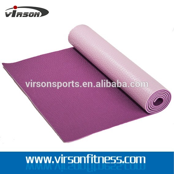 Virson double layer colour eco-friendly PVC material yoga mat