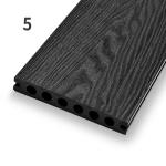 Outdoor 3D Composite Decking Triple Layer Hollow WPC Decking Profile