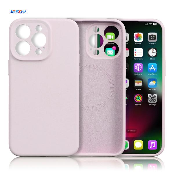 Quality Anti Fingerprint Real Liquid Silicone Phone Case Magnetic Cover With Magsafe for sale