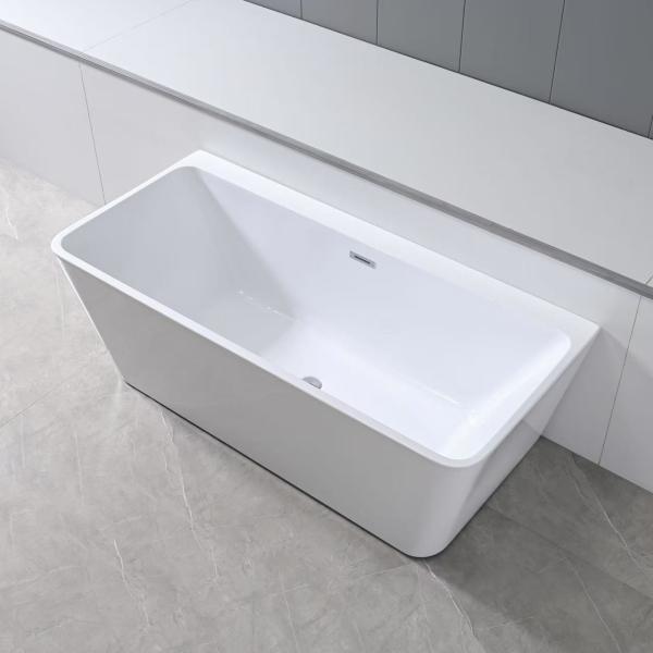Quality White Round Smooth Acrylic Freestanding Bathtubs for sale