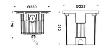 No Glare CREE COB LED Depth Illuminant Underground Light With Die - Casting Aluminum