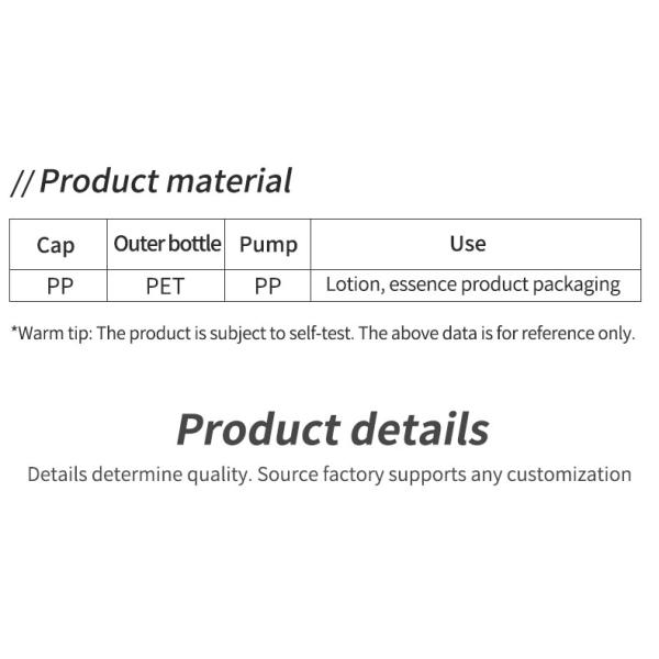 Plastic Brown Dropper Bottle 50ml 60ml PET Lotion Bottle For Cream