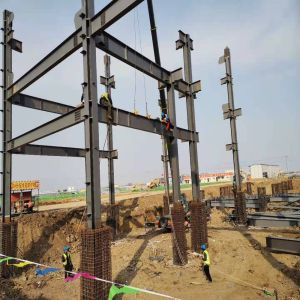 Prefabricated Steel Structure Building with Sandwich Panel Cladding