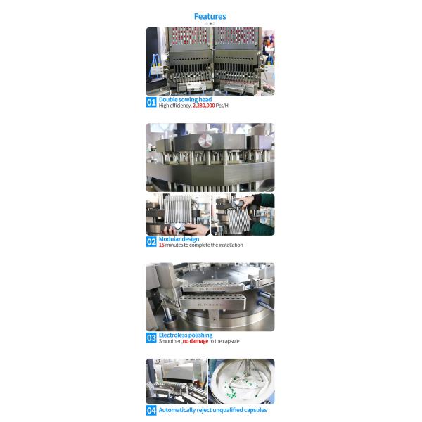 Auto Capsule Filler Machine Njp-3800D High Speed 000-5# Hard Gel Capsule