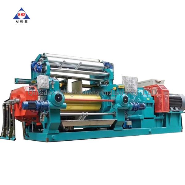 Quality 45KW 560x1000mm Xk450/560/610/660 Two Roll Open Mixing Mill Machine With Stock Blender High Efficiency for sale