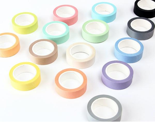 Quality Custom printed decorative colorful washi masking tape, simple color washi tape for sale