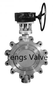 China API609 Cast Carbon Steel Triple Offset Metal Seat LUG Type Worm Gear Actuator Industrial Butterfly Valve on sale