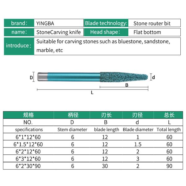 Tombstone Limestone Marble Drill Bit Single Flute Vacuum Diamond Drill Bit For Granite