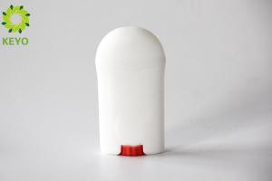 60g White Plastic Deodorant Stick Containers Oval Shape With Press Cap