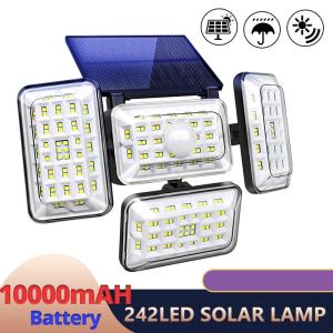 China 48.4W 6500K Solar Motion Sensor Wall Light 1200lm Solar LED Spotlight on sale