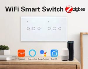 Buy cheap 6 Gang Smart Zigbee Switch Alexa Zigbee Relay Switch 110V - 240V Wireless 21 Languages product