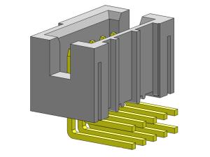 1.27mm Box Header Connector Dual Row R/A Dip Type 1.0AMP
