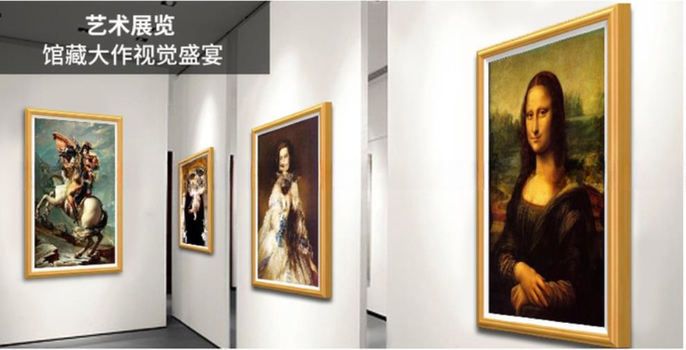 UHD 55" inch Wood digital photo frame LCD LED Advertising signage display WIFI Android monitor with wooden frame