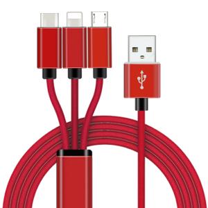 Buy cheap High Light Three In One Charging Cable Aluminum Alloy Housing for IOS Android Devices product