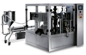 Doypack Zipper High Viscosity Vertical Liquid Filling Machine Premade Stand Up