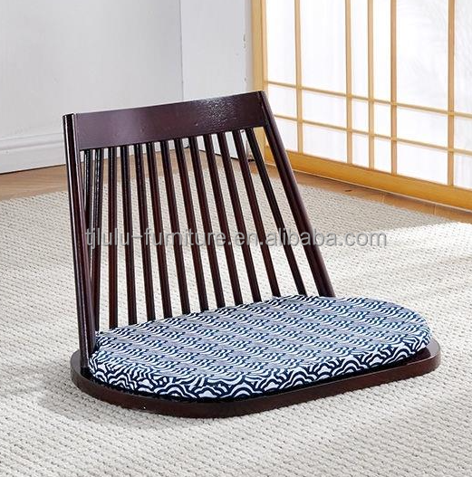 Solid Wood Dining Chair with Natural Floor Seating and Modern Tatami Seatback Design