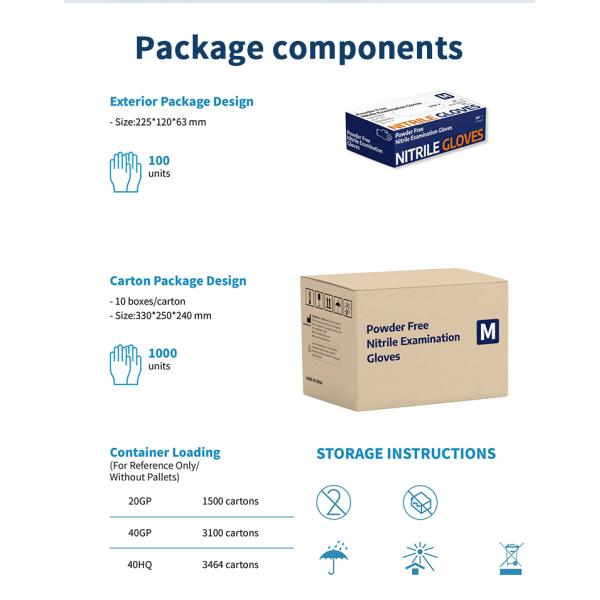 Puncture Proof S M L XL Blue Medical Nitrile Gloves Alkali Resistance