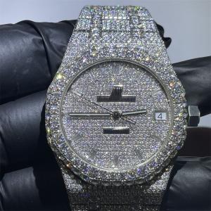 Buy cheap Bust Down VVS Moissanite Diamond Iced Out Luxury Watch Swiss Clone Automatic Movement Wrist product