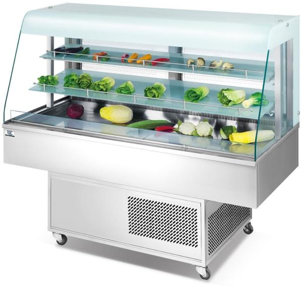 Quality Multideck 800W Salad Display Refrigerator Commercial Use Multiscene for sale