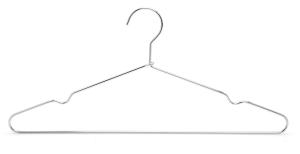 Space Saving Chrome Wire Hangers With Non Slip Grooves