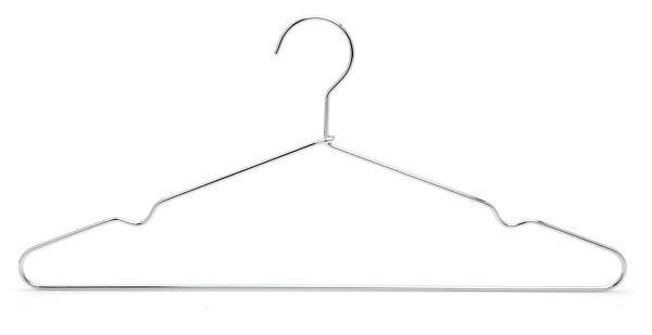 Quality Space Saving Chrome Wire Hangers With Non Slip Grooves for sale
