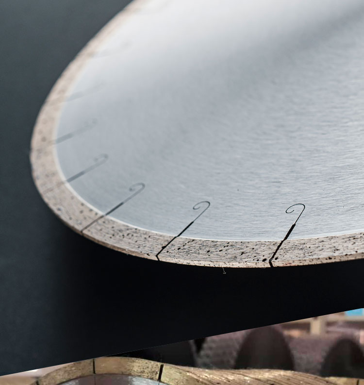 Customized Color 350mm Fish Hook Saw Blade for Edge Cutting of Porcelain Tiles Ceramics