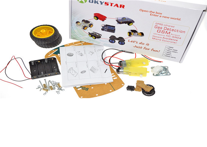 2WD Line Tracing Smart Car Chassis With Speed Encoder Strong Magnetism Motor