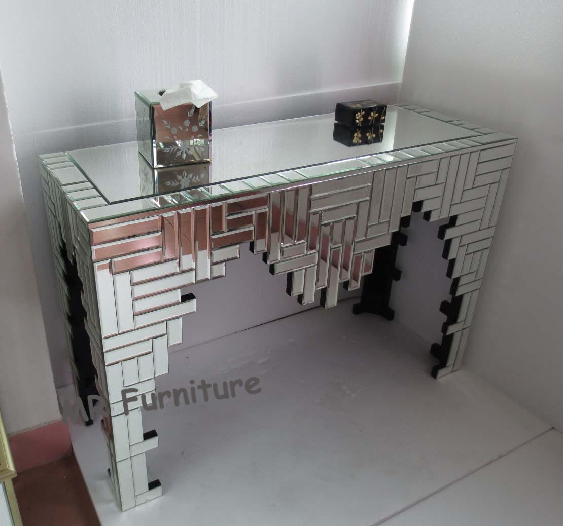 M Style Mosaic Mirrored Console Table 110 * 43 * 76cm / Custom Size