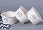 Disposable Kraft Paper Cup Food Packaging Container With Lid Flexo Printing