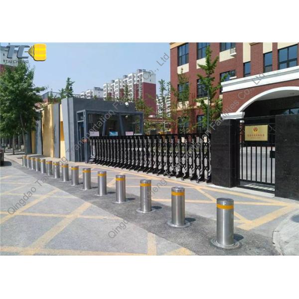 Stainless Steel IP68 Automatic Hydraulic Bollards 6mm Wall For Gate Entry / Exit