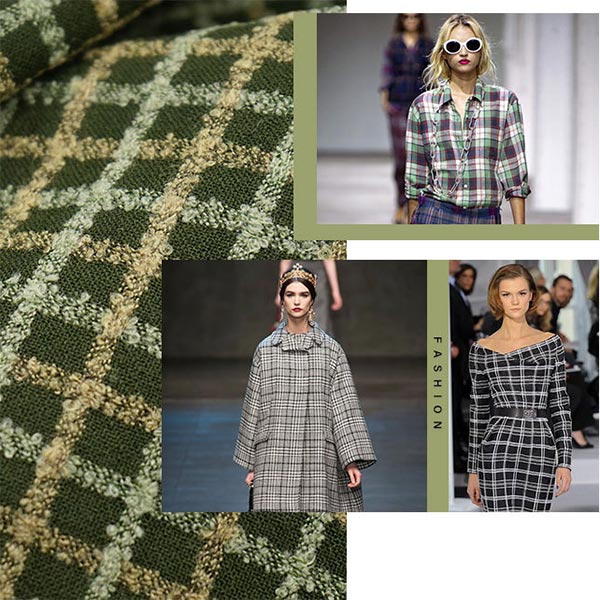 Luxury Suit Cloth Material Wool Cashmere Blended Golden Green 330gsm