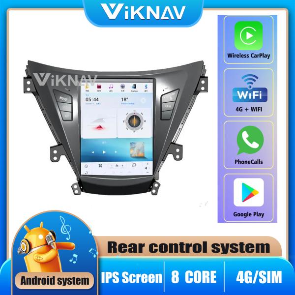 Quality For 2012-2015 Hyundai Elantra 10.4 Inch 8 Core Stereo Navigation GPS Multimedia DVD Player Wireless Carplay 4G BT for sale