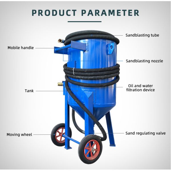 High Pressure Portable Sand Blasting Machine Outdoor Sandblasting Machine
