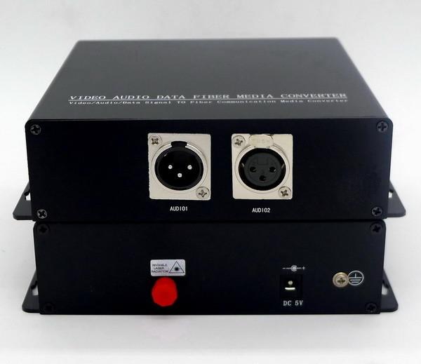 Quality 1 Channel 3-pin XLR BIDI Balance AudioTo Fiber Optic Converter,banlanced audio over fiber for sale