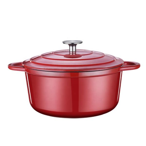 Quality Multi Purpose Cookware Round Dutch Oven Enameled Cast Iron Soup Pot Non-stick Cooking Pot for sale