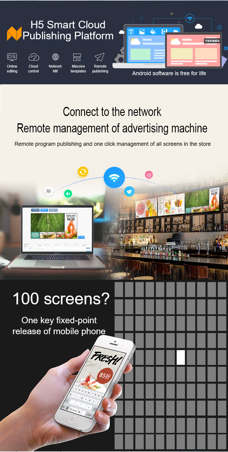 Hanging Window LCD Display Advertising Screen Digital Shop Window Displays