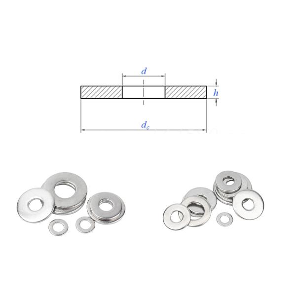 304 / 316 Stainless Steel Plain Washers 140 HV Flat Spring Washers
