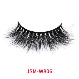 China Handmade Craft EMC 3D Faux Mink Lashes With Clear Band on sale