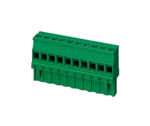 4000V Plug In Terminal Block Connector CPT 5.08mm Pitch 1*18P Green PA66 SN Plated