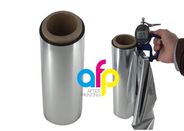 Quality Offset / Gravure Printing Metallic Polyester Film , Soft Matte Lamination Roll for sale