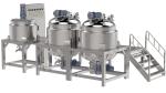 Three Layer Liquid Detergent Making Machine With Homogenizing Head Double