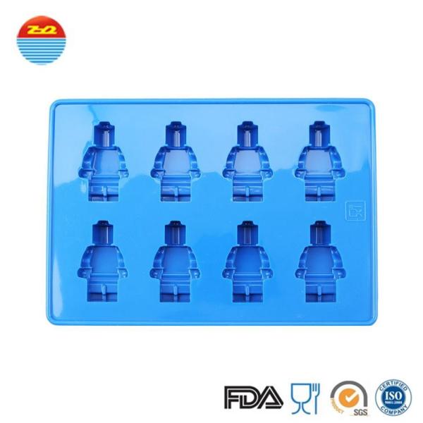 Wholesale best selling chocolate Lego brick and robot custom silicone ice cube tray ice cream mold for sculpture