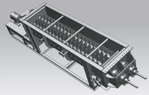 SS304 SS316L Rotary Paddle Dryer System For Paste / Slurry / Sludge