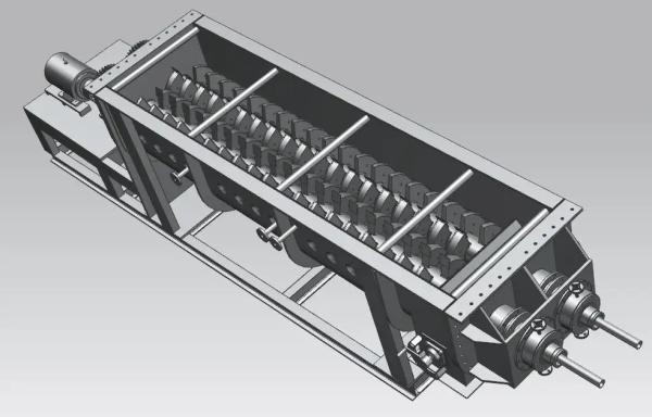 Quality SS304 SS316L Rotary Paddle Dryer System For Paste / Slurry / Sludge for sale