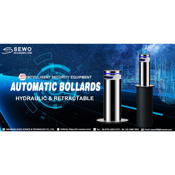Automatic Electric Bollards Weatherproof Retractable Security Bollard with Remote Control Function