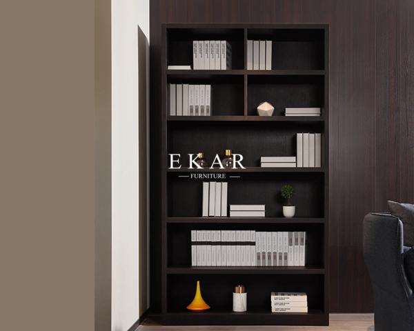 Quality Four Shelf Wood High Bookcase Cabinet For Living Room for sale