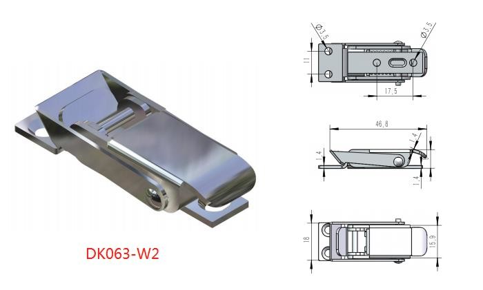 SPCC Small Spring Loaded Toggle Latch SUS304